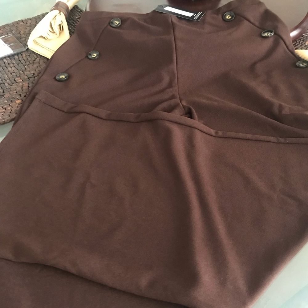 PLT brown wide leg pants